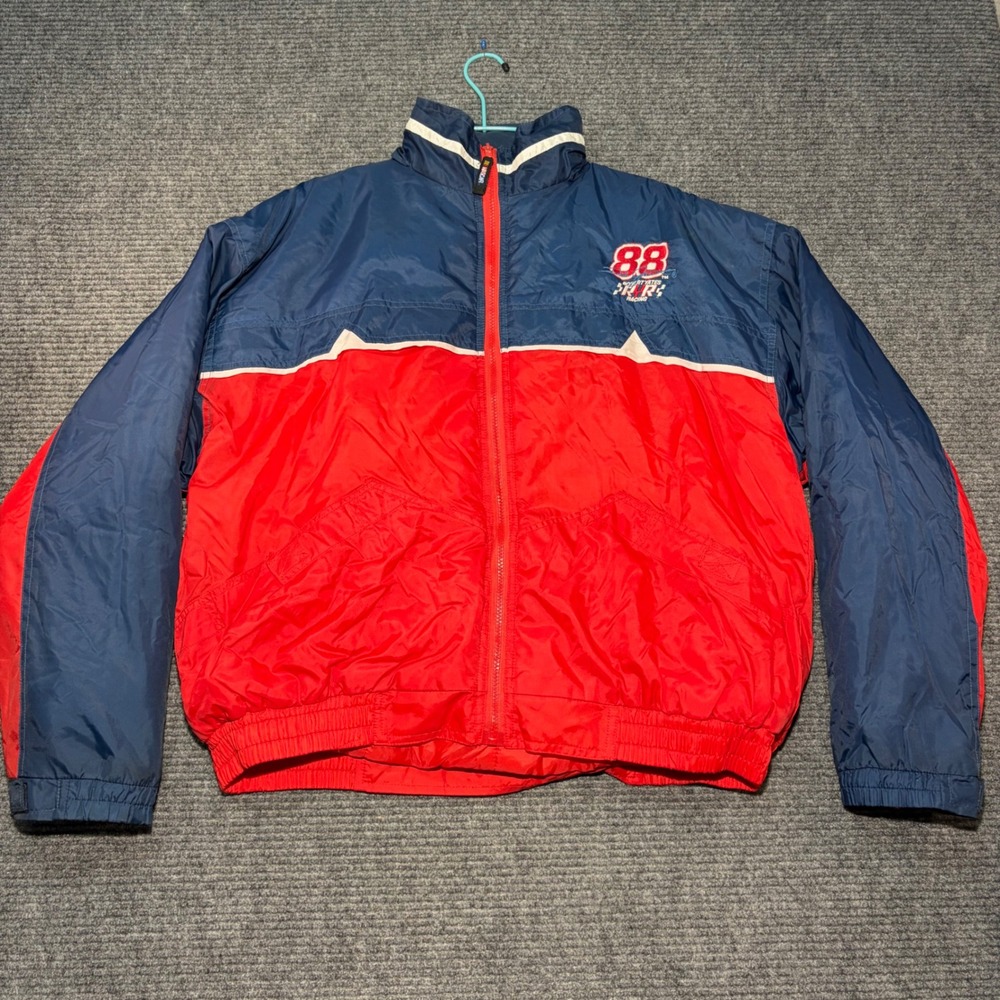 Vintage 90s NASCAR Dale Jarrett 88 Jacket Mens Large Competitor's View Puffer